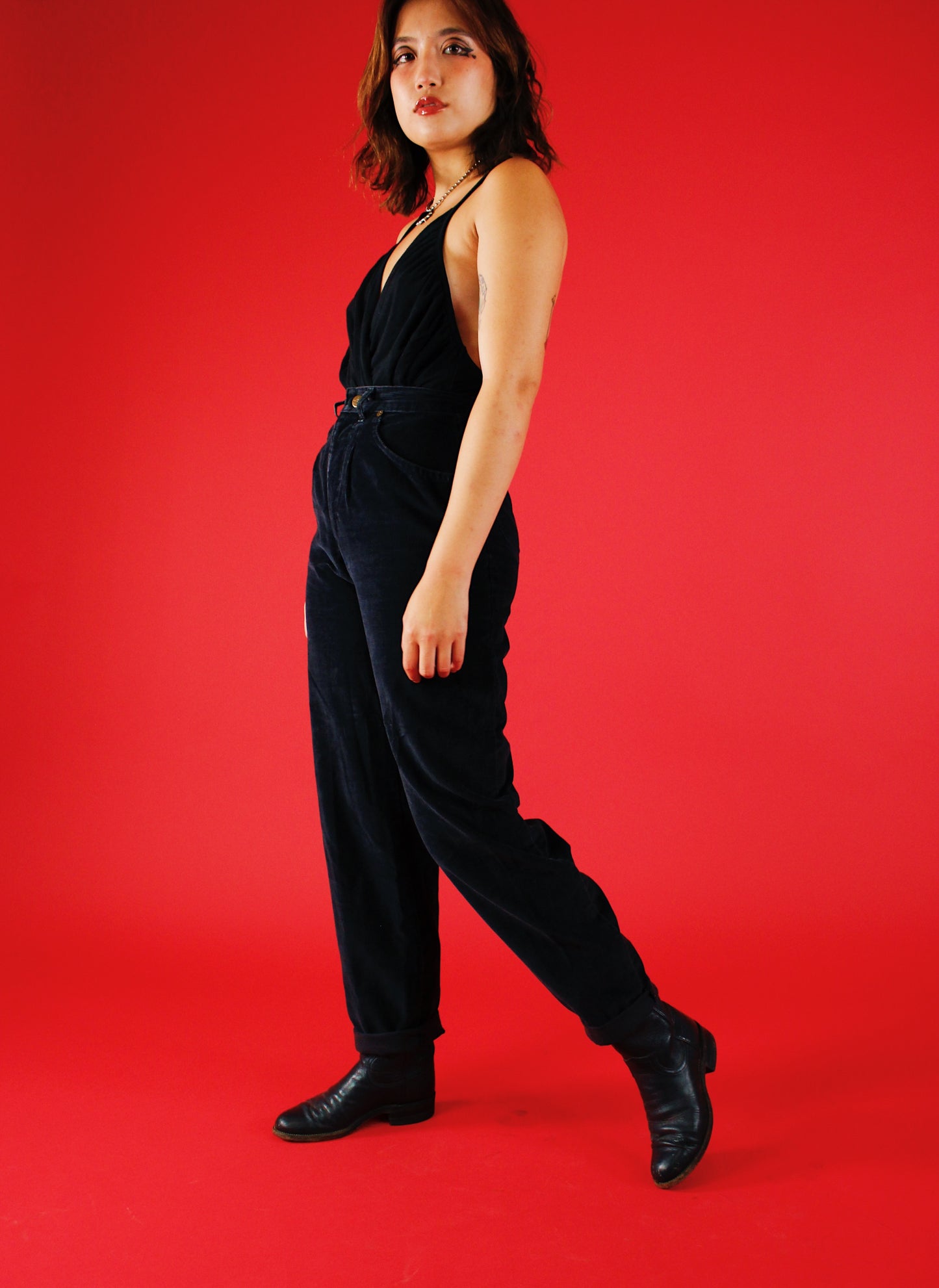 1980s Black Corduroy Lee Jeans