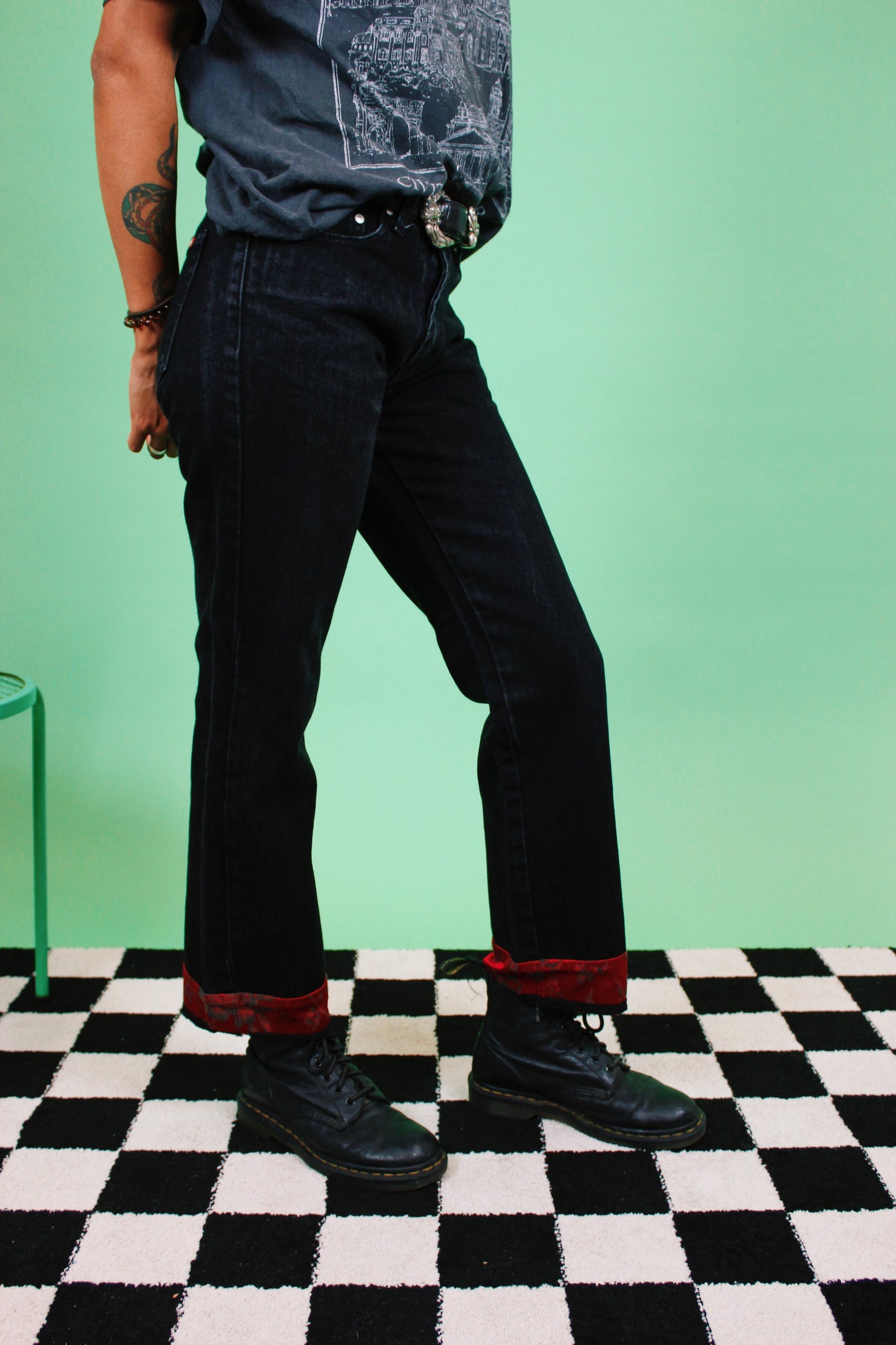 1990s Spirits Flame Jeans