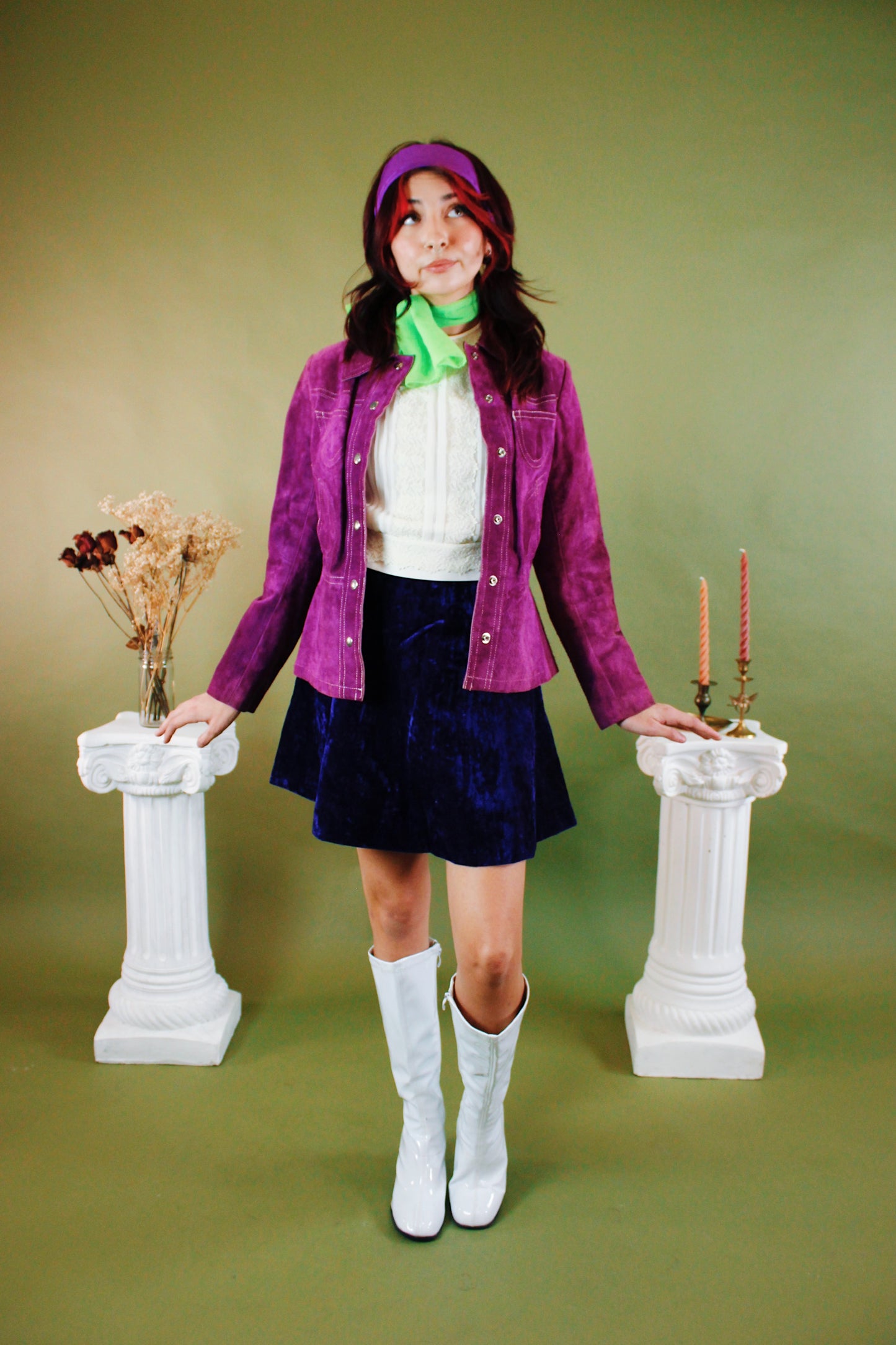 1970s Daphne Velvet Mini Skirt