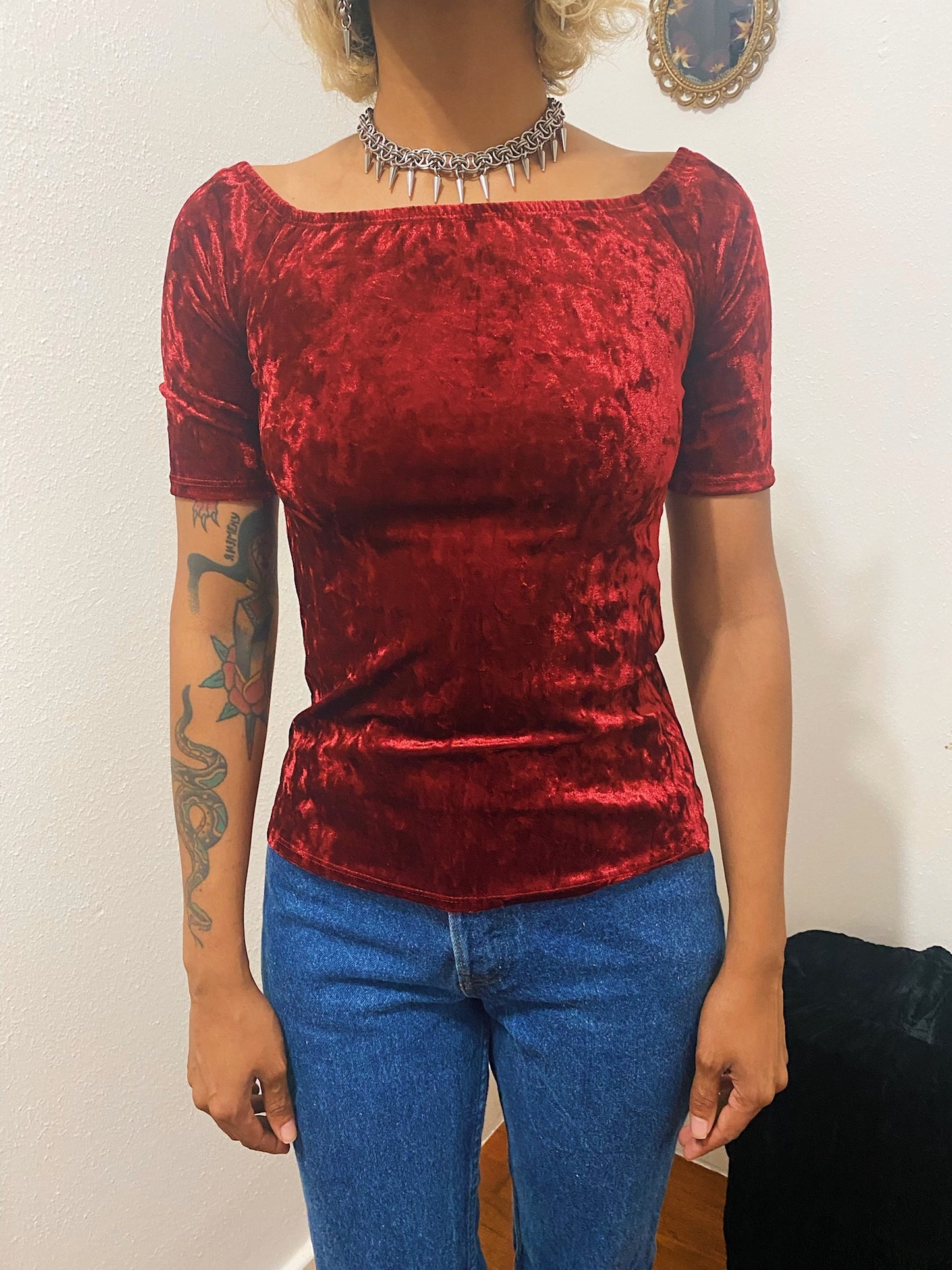 1990s Crush Velvet Top