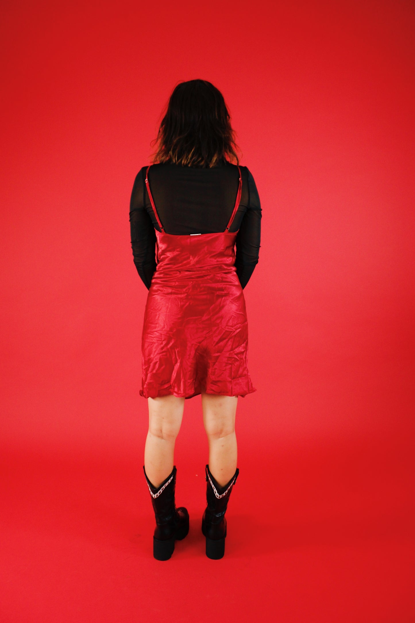 1990s Flaming Rose Slip