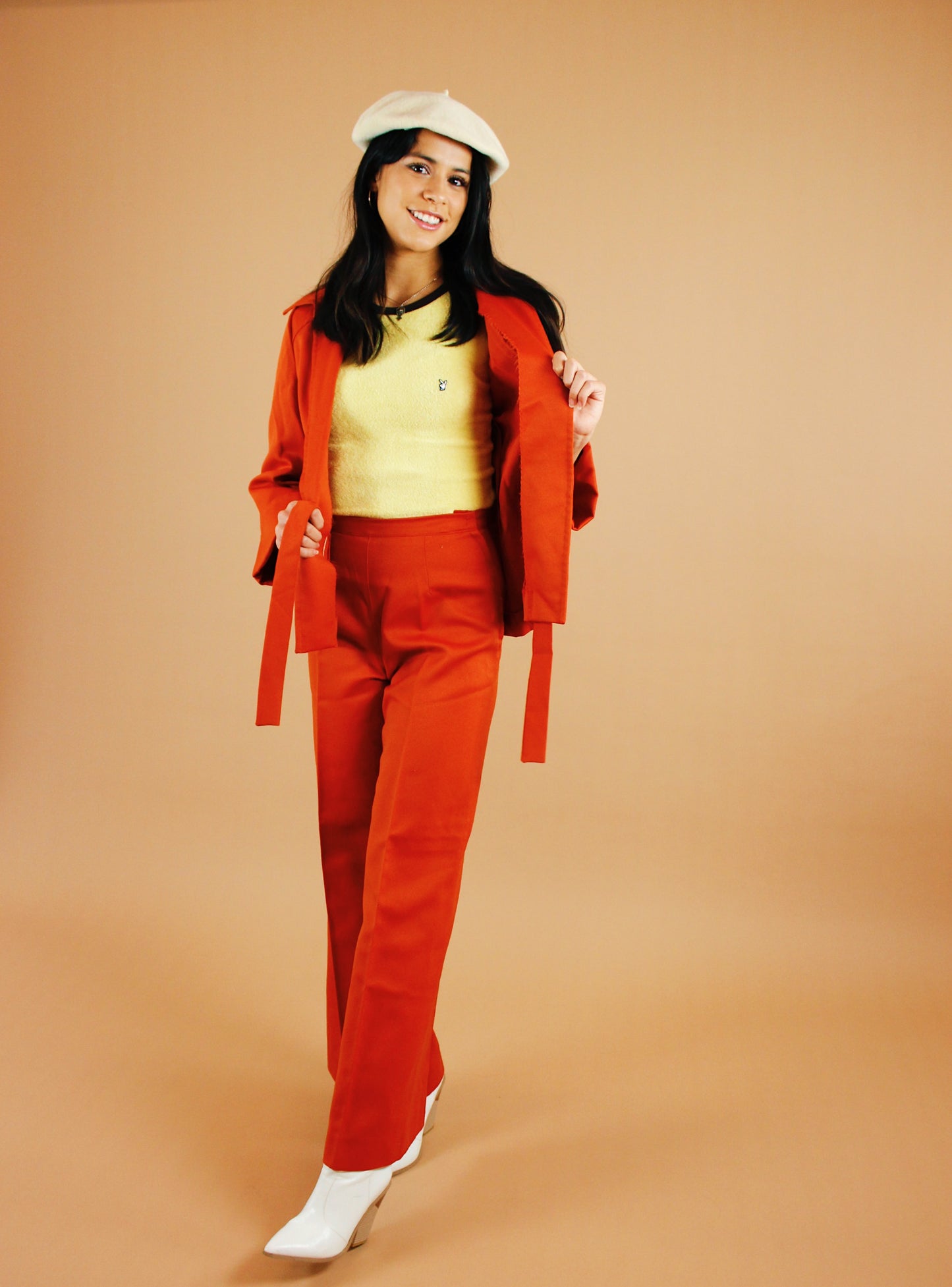 1970s Pumpkin Pie Western Suit