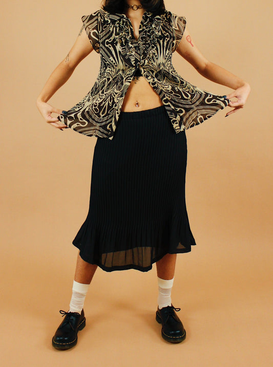 Y2K Slinky Mocha Skirt