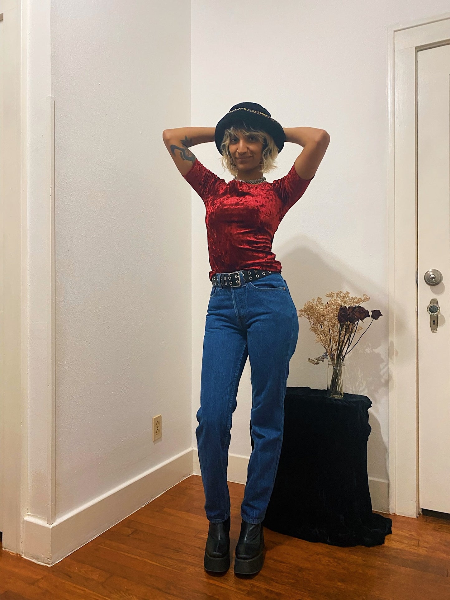 1990s Crush Velvet Top