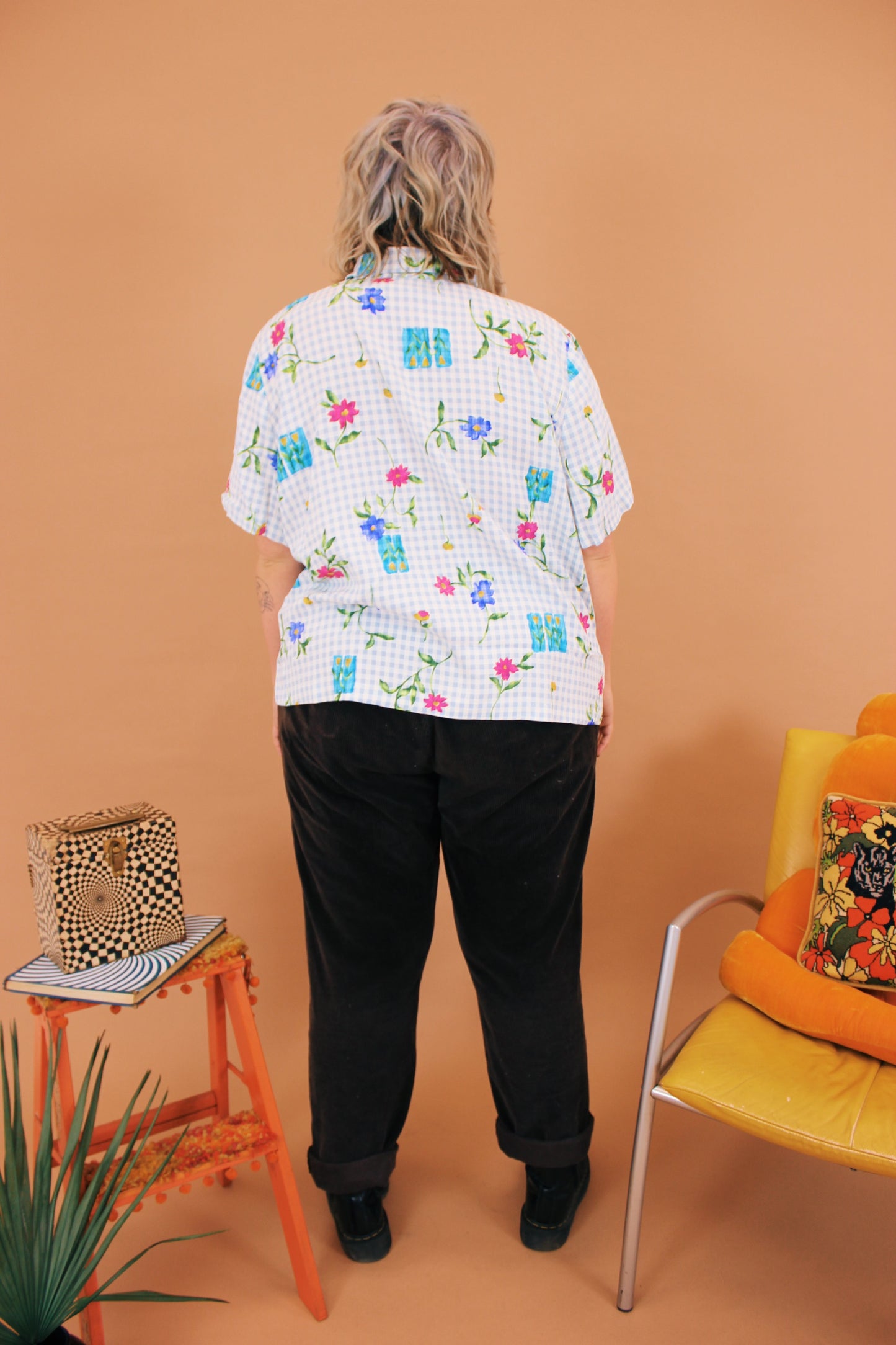 1990s Floral Artist Button Up