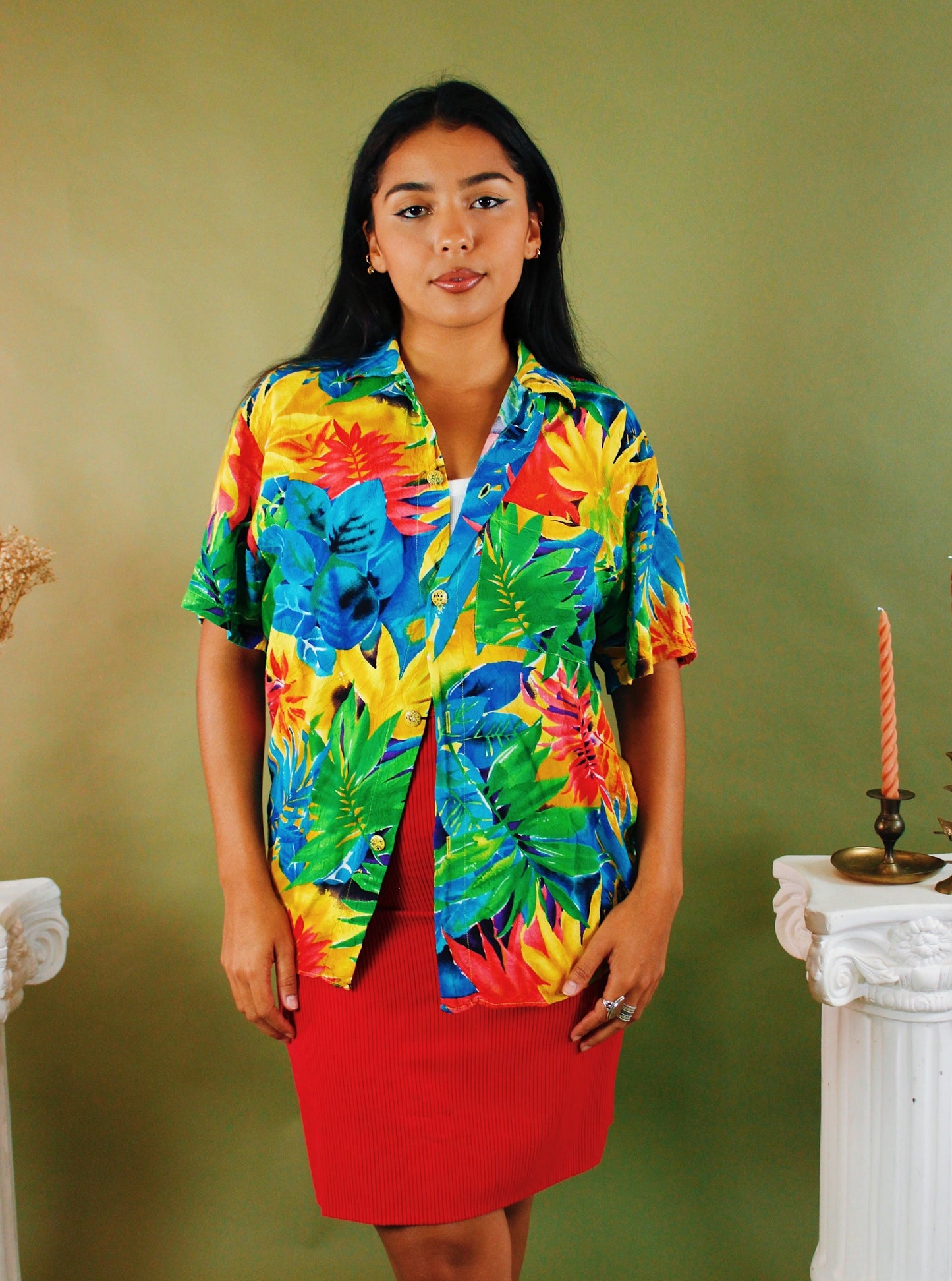 1990s Tropic Button Up