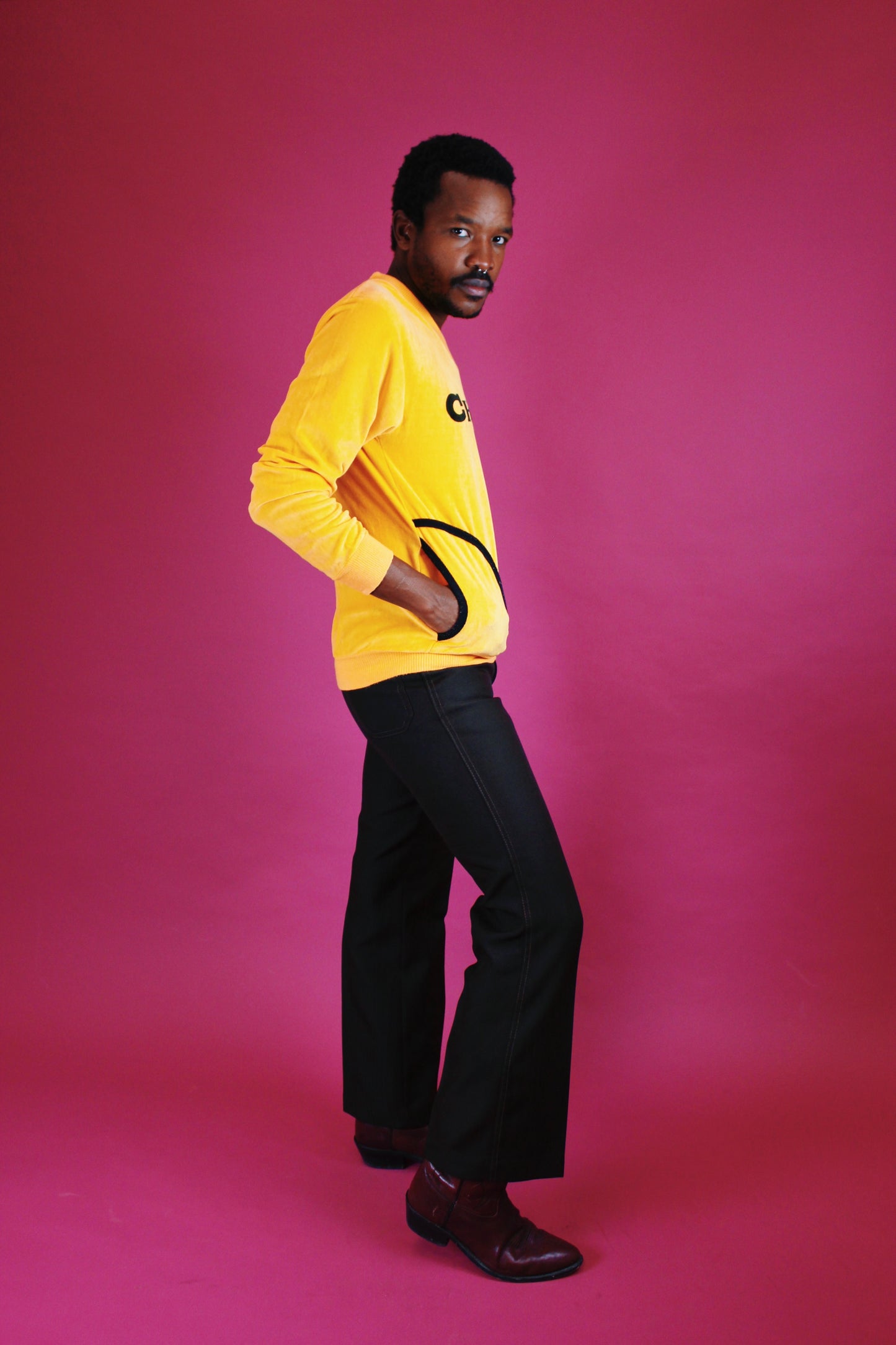 1970s Velour China Pullover