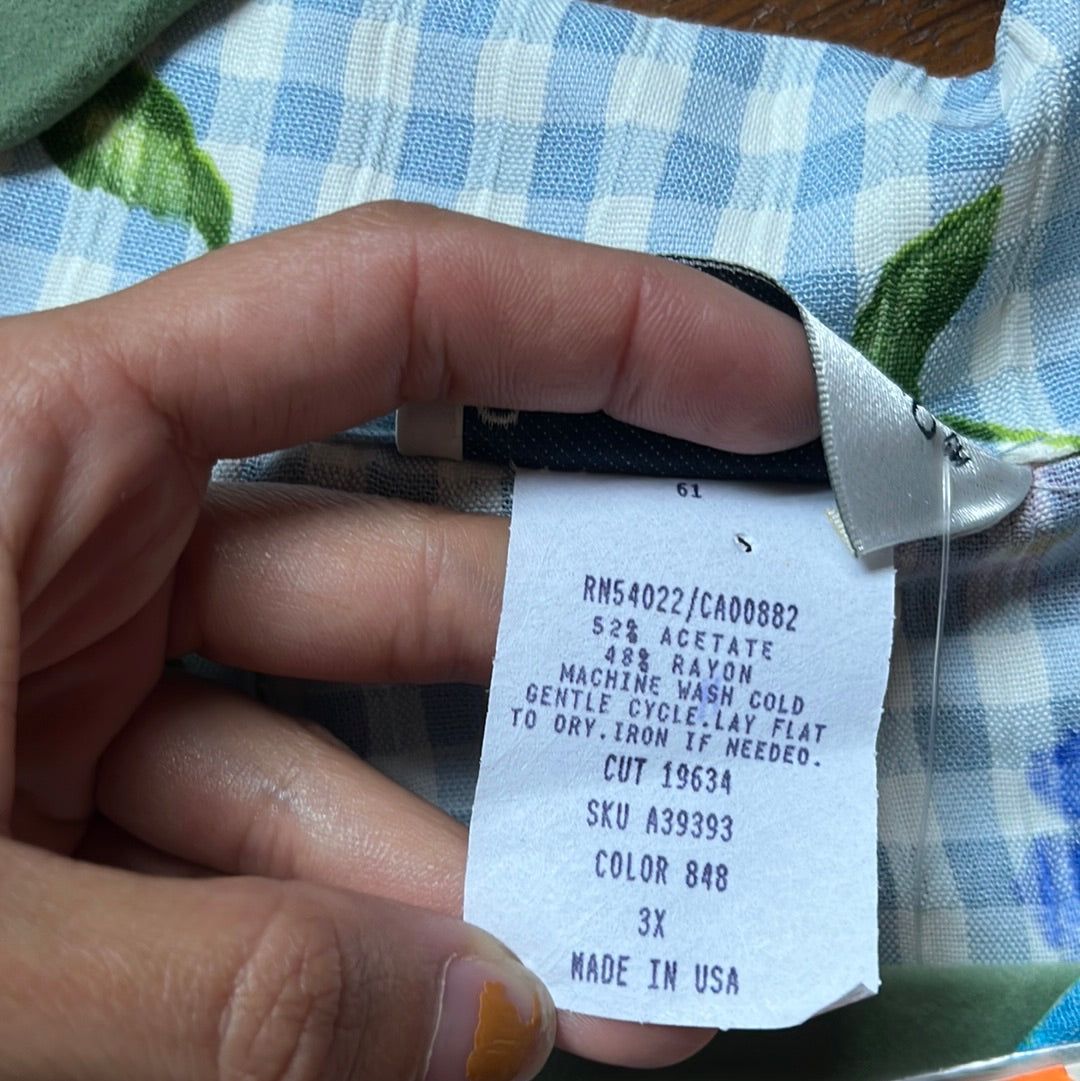 1990s Floral Artist Button Up
