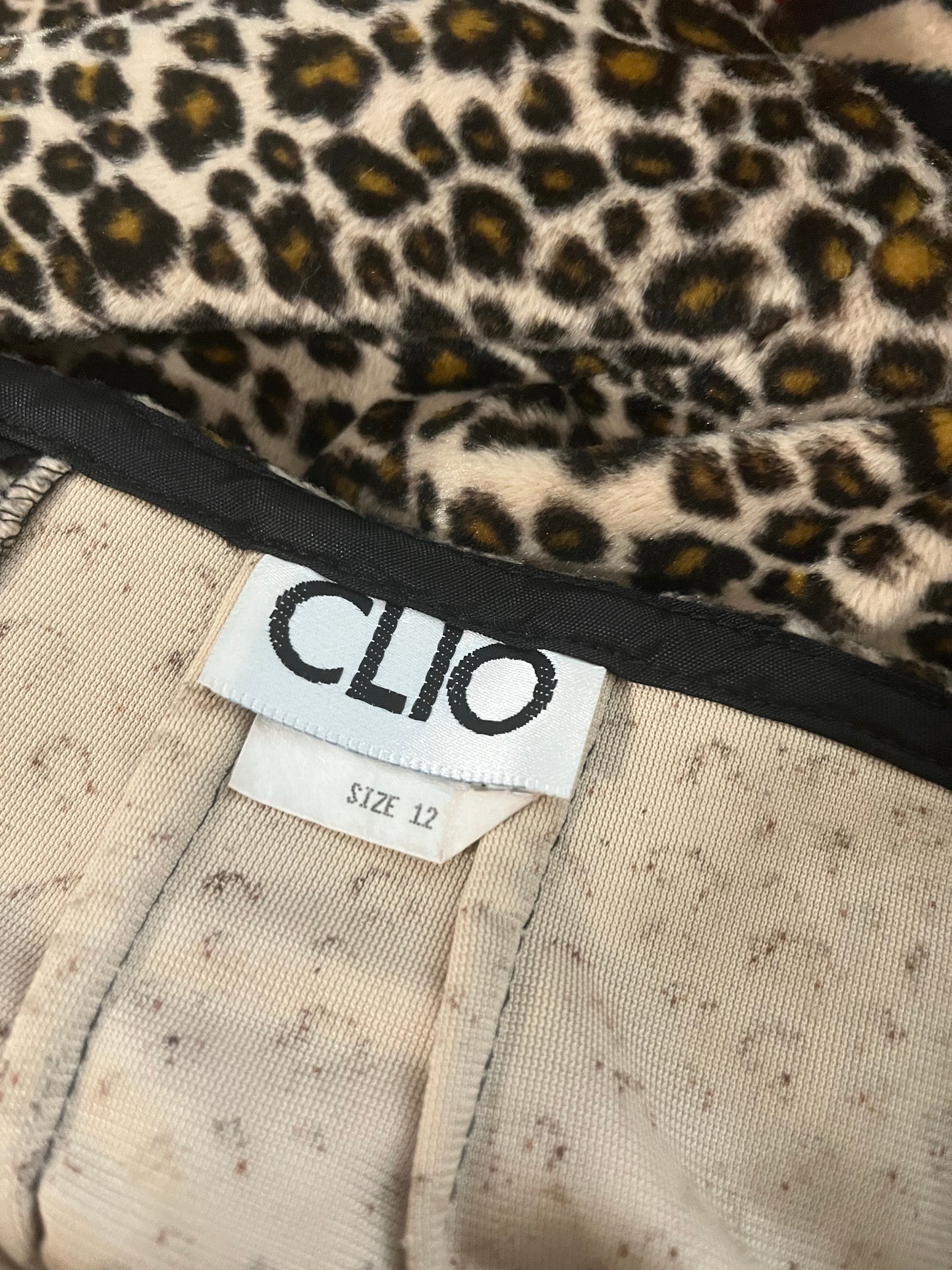 1990s Fuzzy Cheetah Mini Skirt