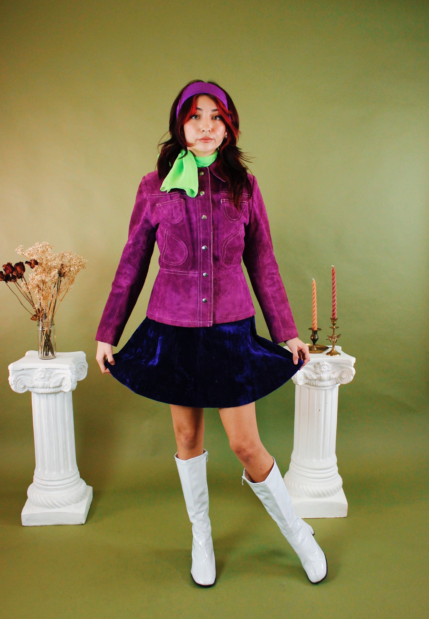 1970s Daphne Velvet Mini Skirt
