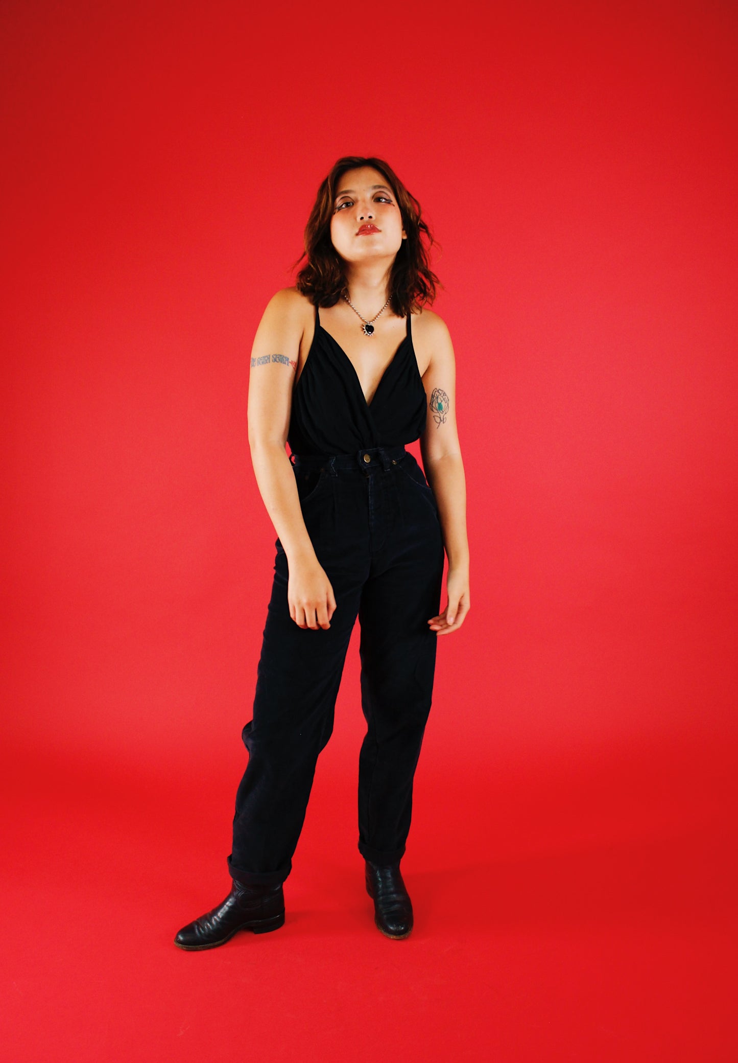 1980s Black Corduroy Lee Jeans