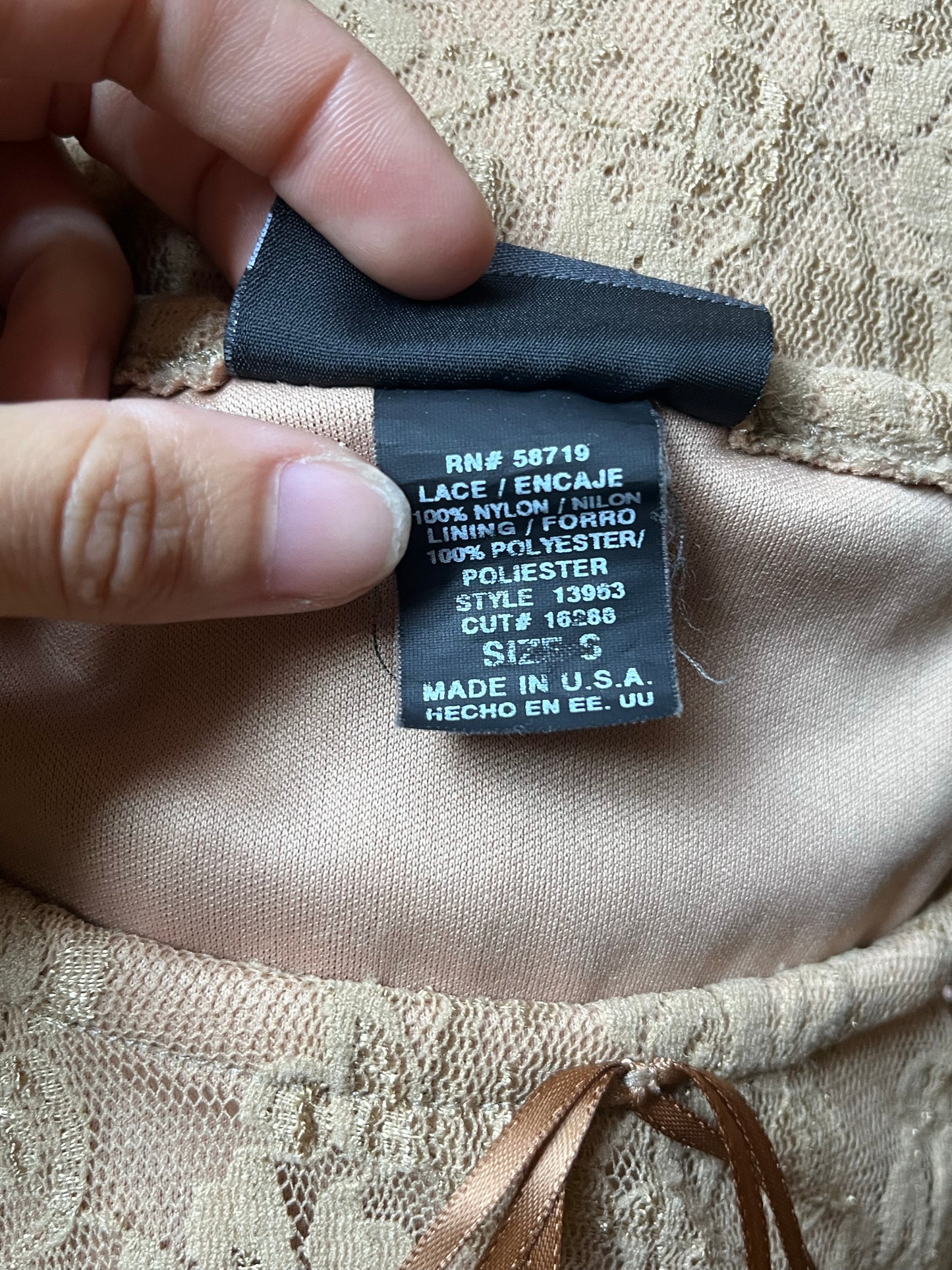 1990s Nude Bow Top
