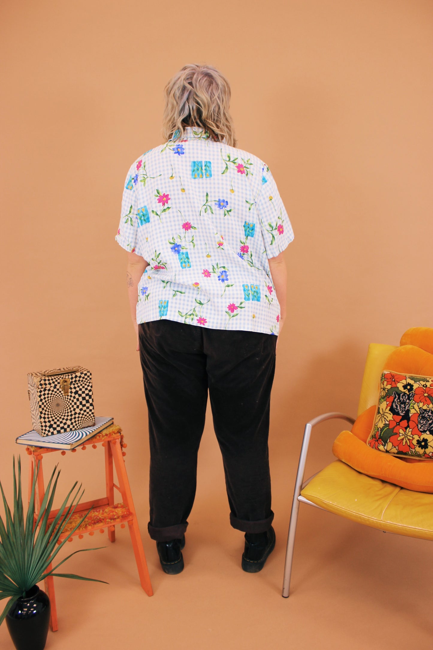 1990s Floral Artist Button Up