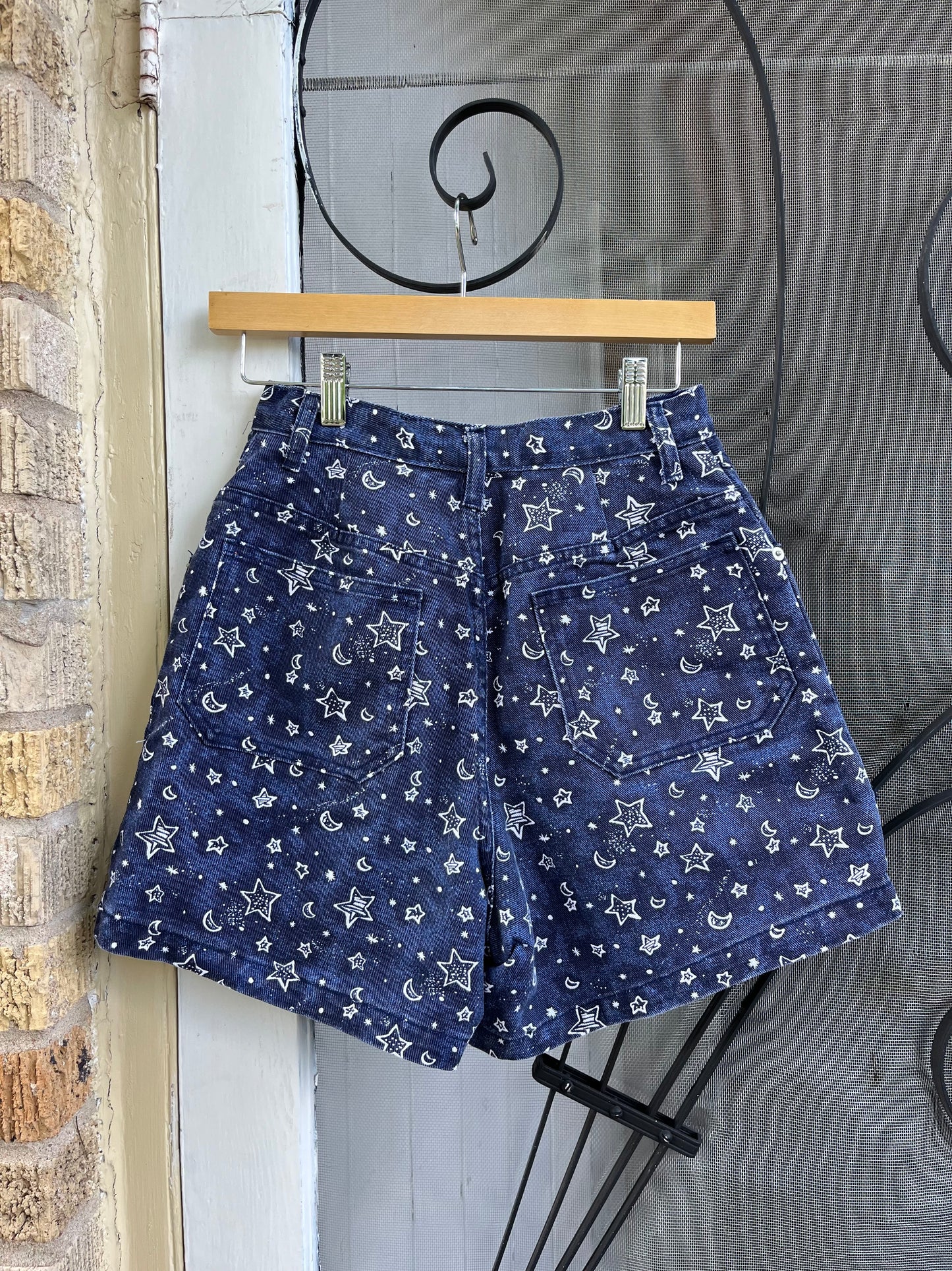 90s sun and moon shorts for mystika