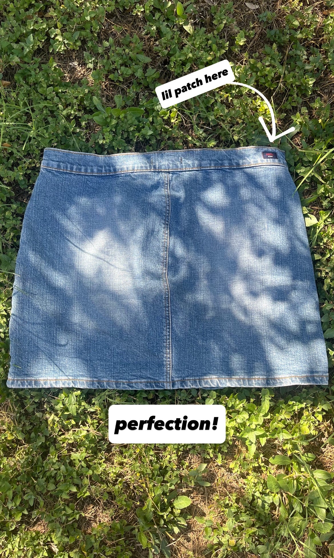 y2k chunky buckle denim mini skirt for marissa