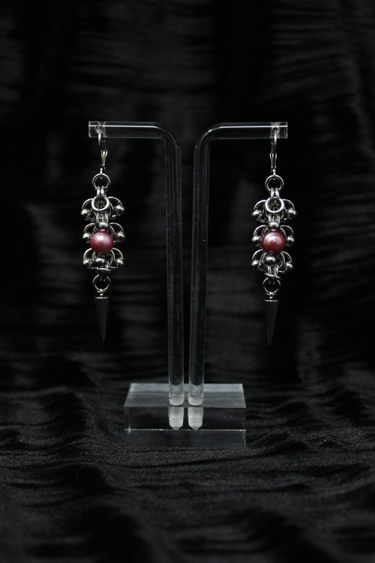 OOAK Captive Pearl Earrings