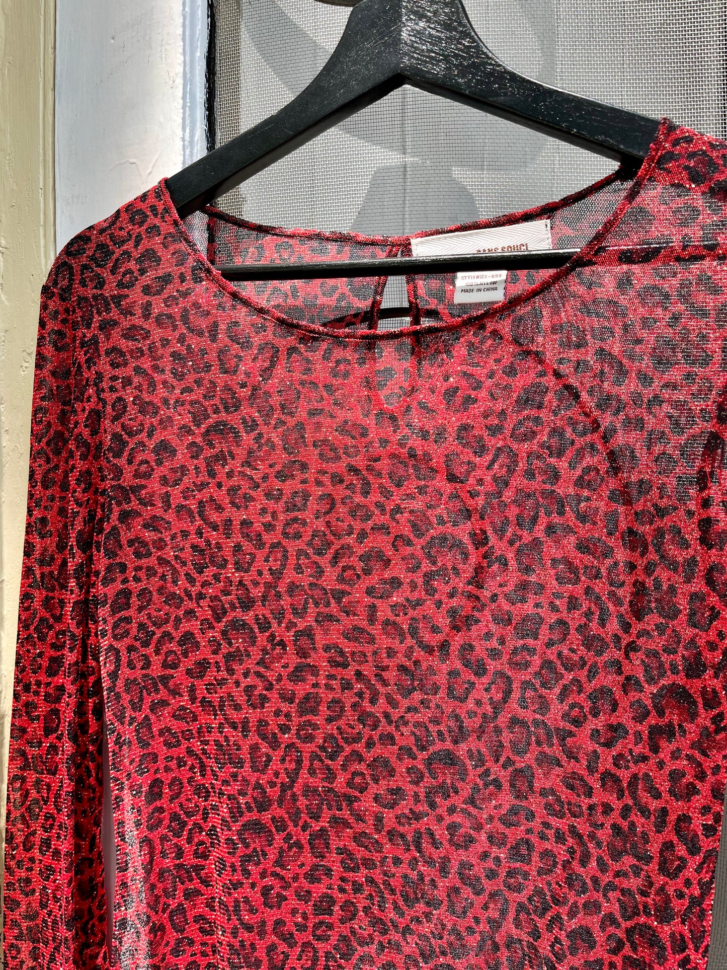 90s velvet tank top + y2k mesh leopard top for kyndall