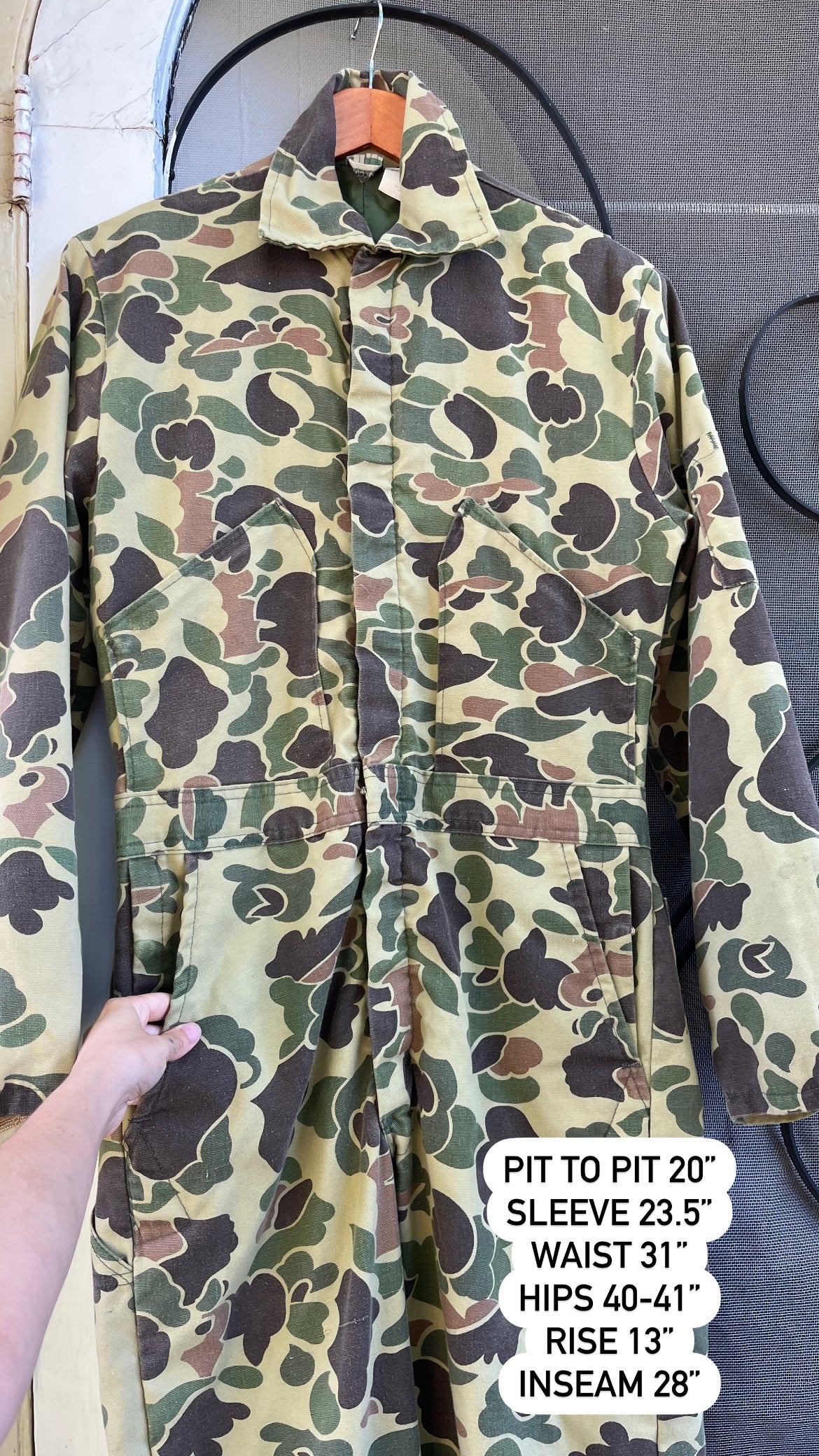 80s/90s walls camo jumpsuit for meg