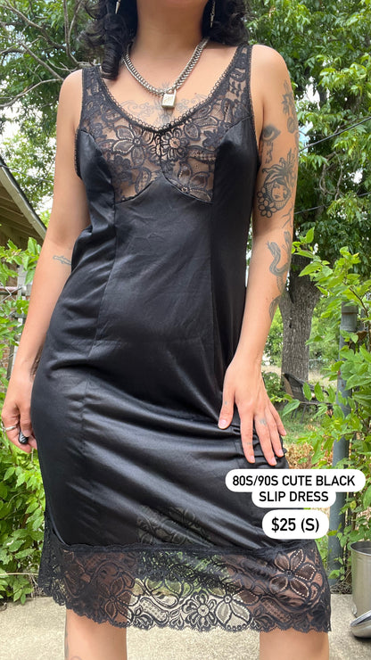 80s/90s cute black slip dress for jamie