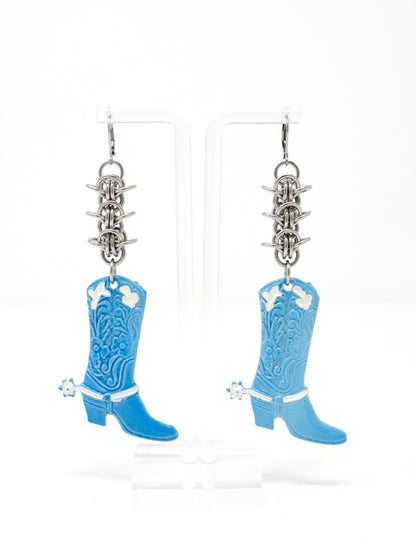 Boot & Chain Earrings