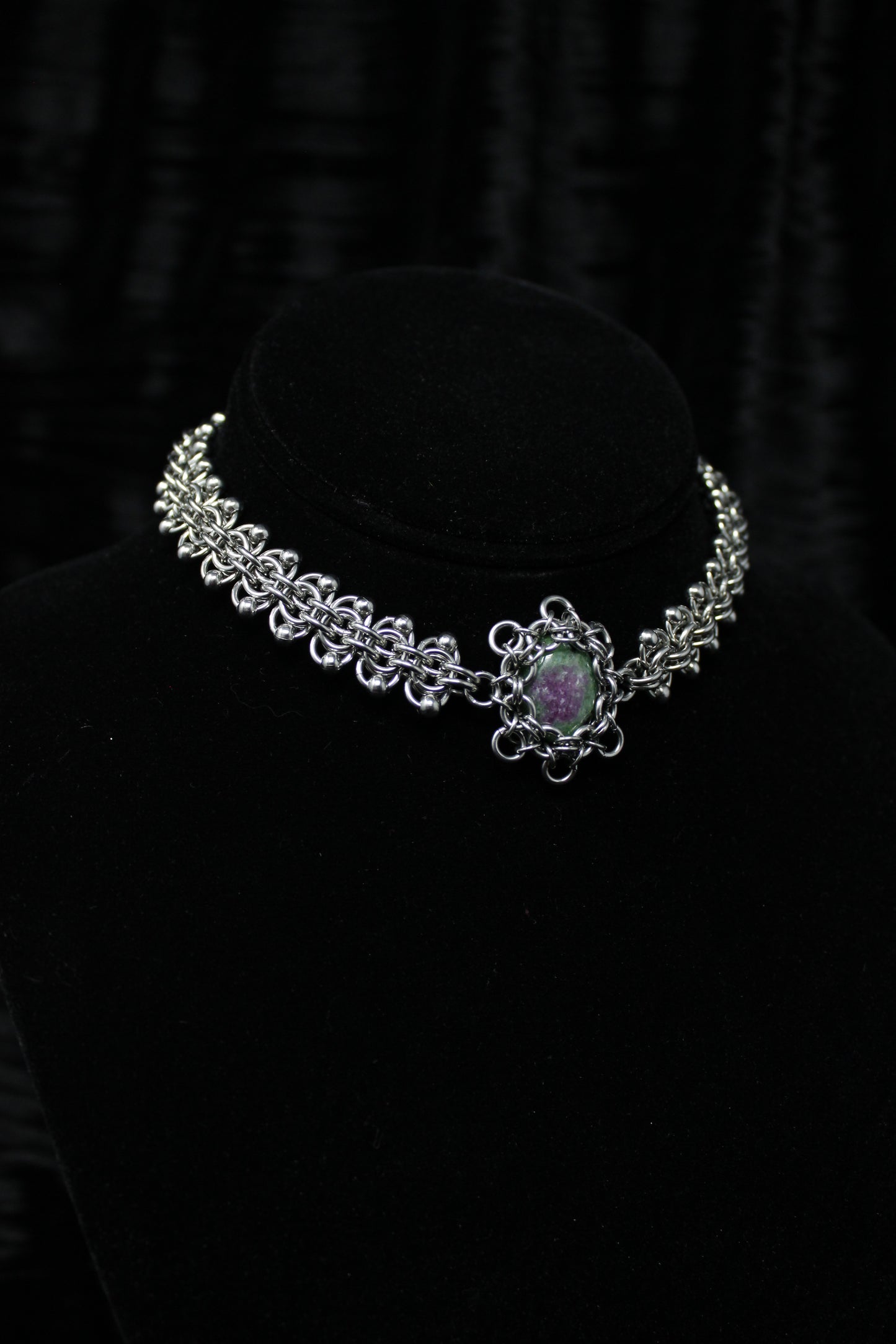 OOAK Studded Anyolite Choker