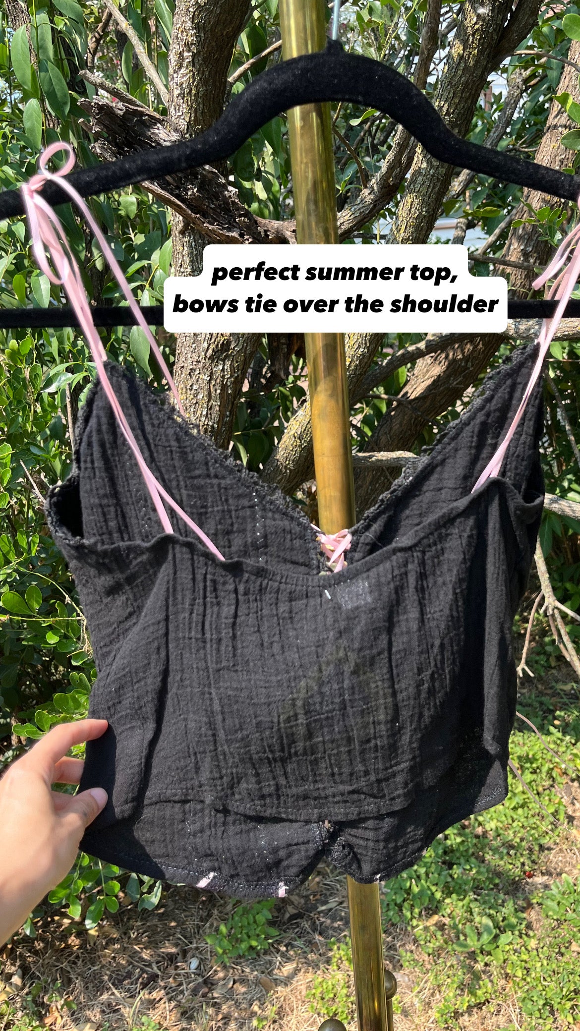 y2k black & pink ribbon corset tank for michelle