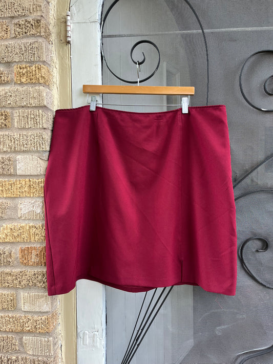 90s maroon mini skirt for maya (bundle ship)