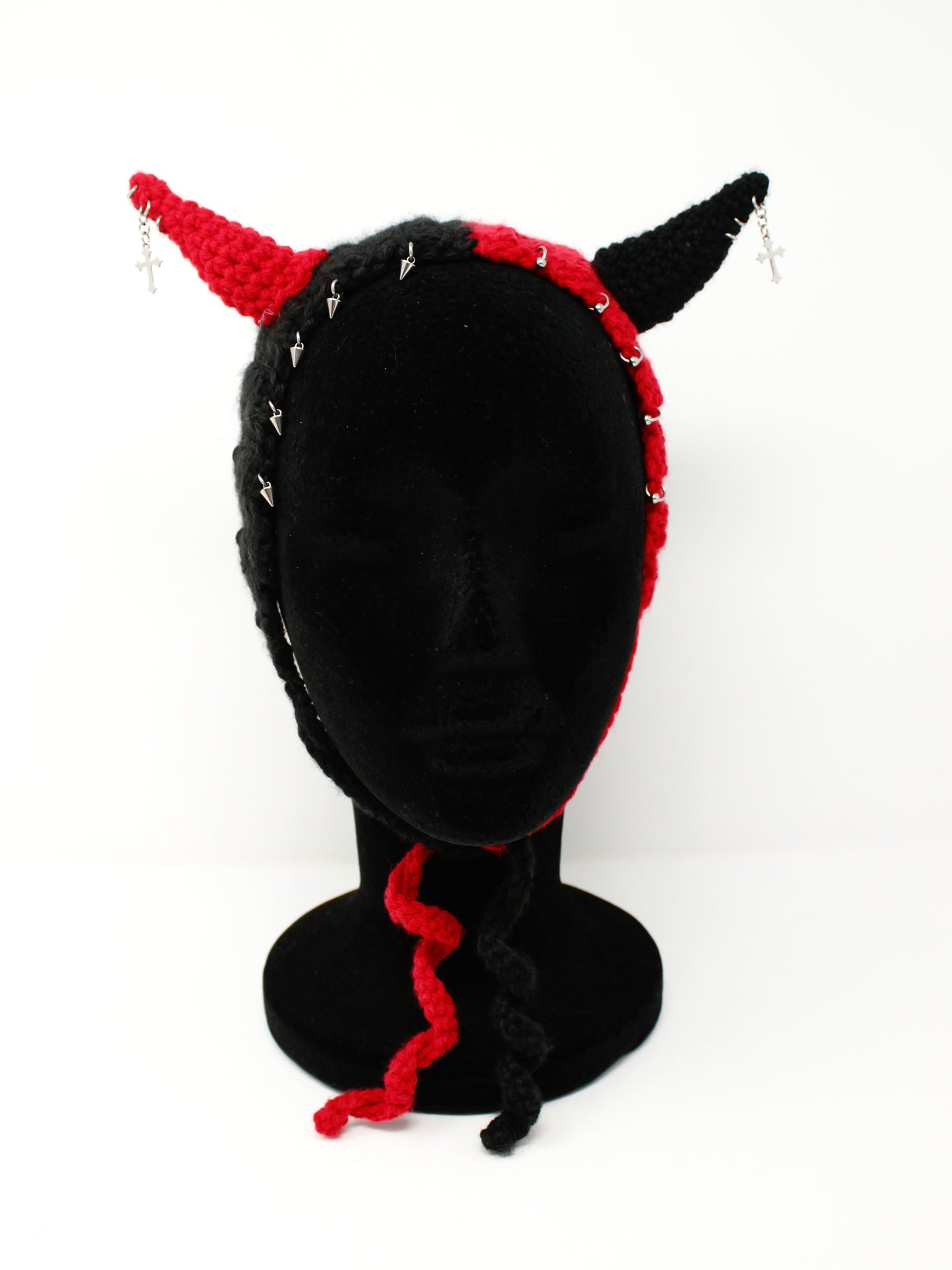 Angel Spit x Hailstorm Crochet Harlequin Devil Horns