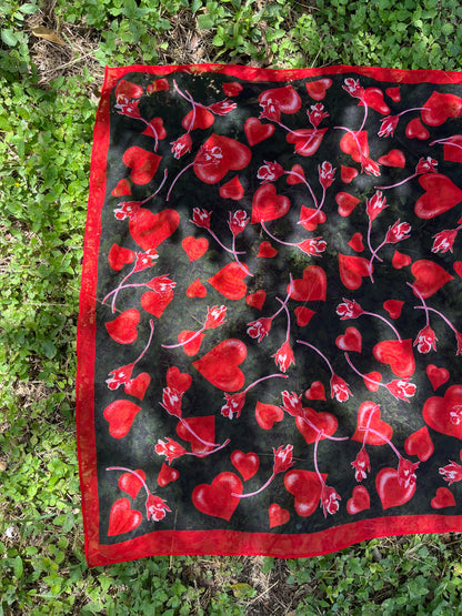 90s floral heart scarf for rie