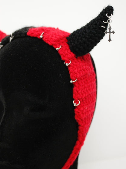 Angel Spit x Hailstorm Crochet Harlequin Devil Horns