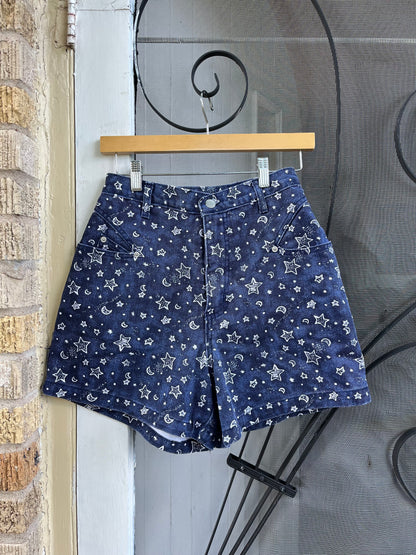 90s sun and moon shorts for mystika