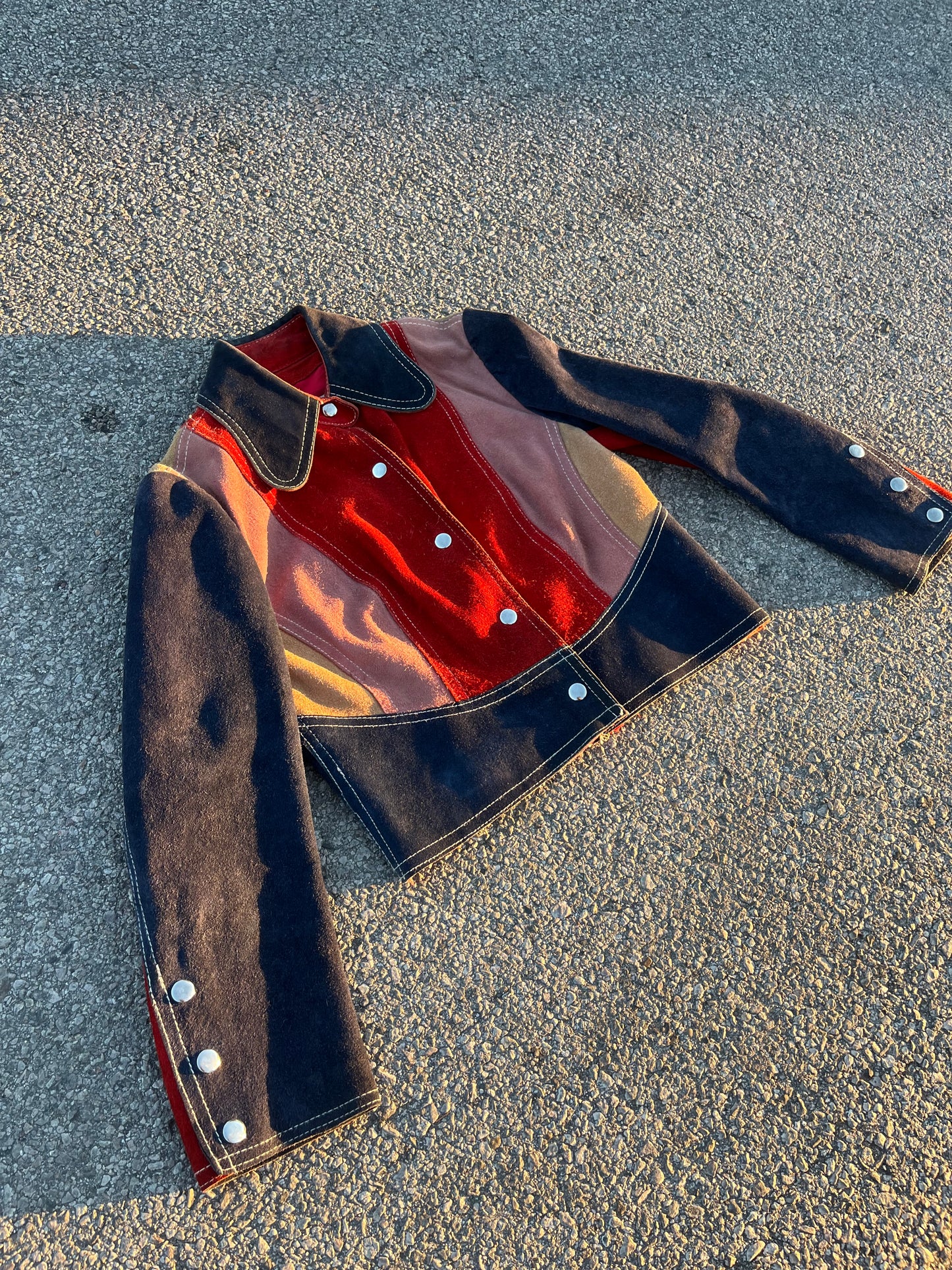 60s Rare Patchwork Suede Jacket for Sisi 🌈
