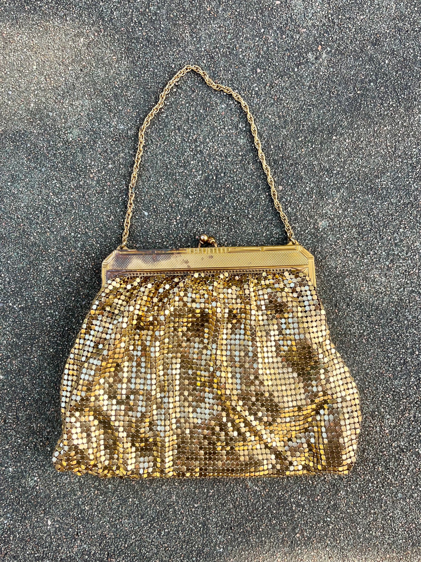 1940s Whiting & Davis Gold Mesh Purse