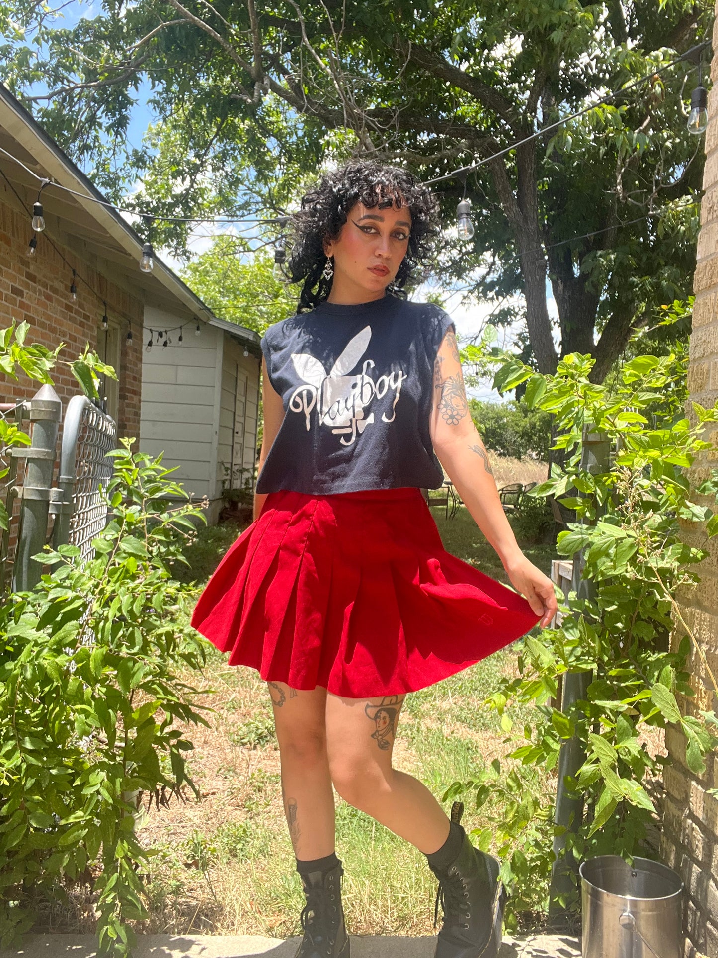 90s red wilsons tennis skirt for steph