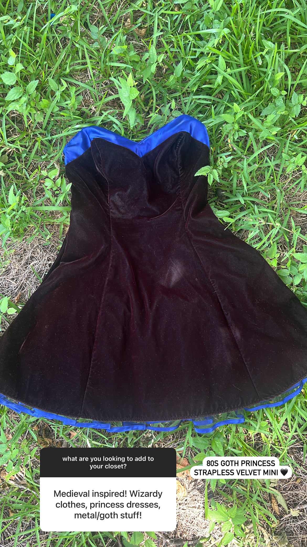 80s strapless velvet mini dress for mystika