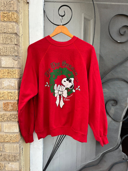 80s snoopy holiday sweatshirt for libby