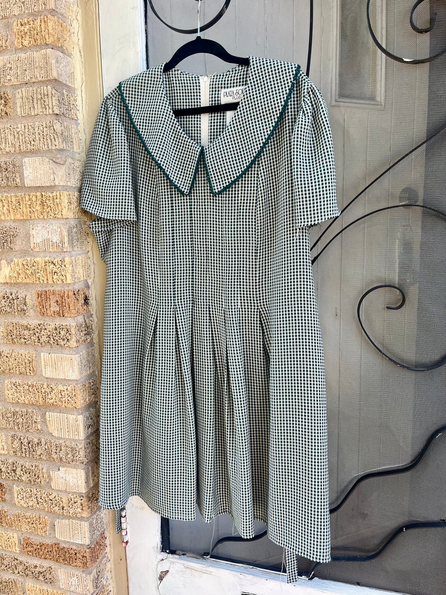 90s green gingham dress for diana