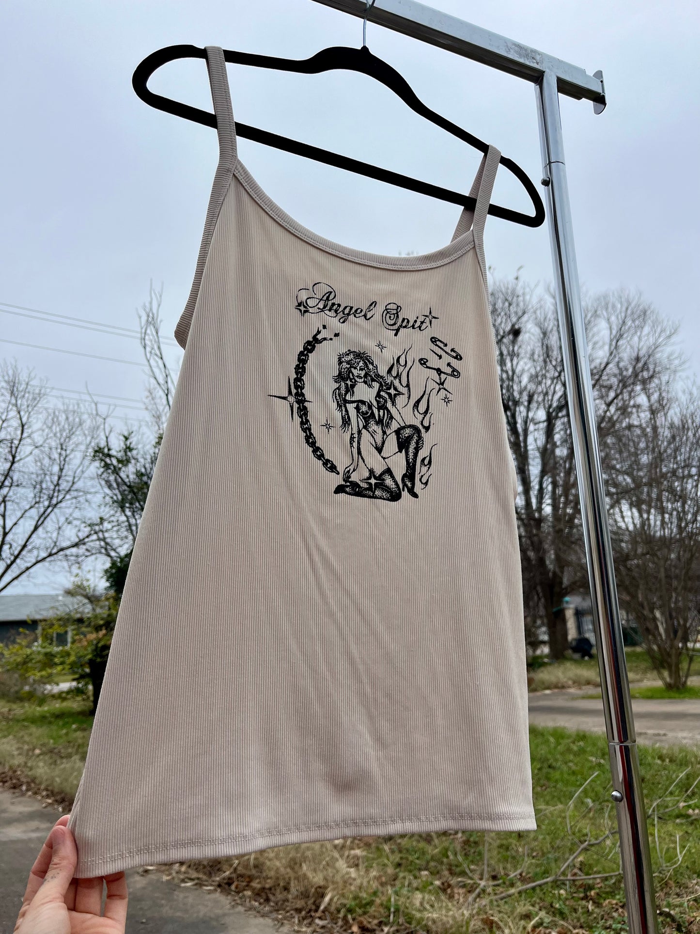 Angel Spit Beige Tank (XL)