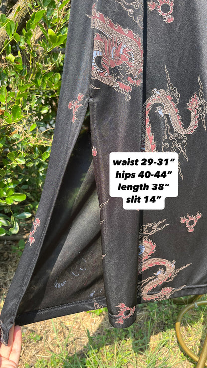 90s dragon maxi skirt for erica