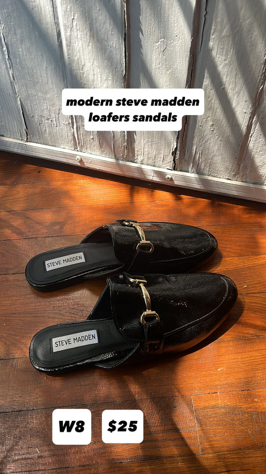 modern steve madden loafer sandals