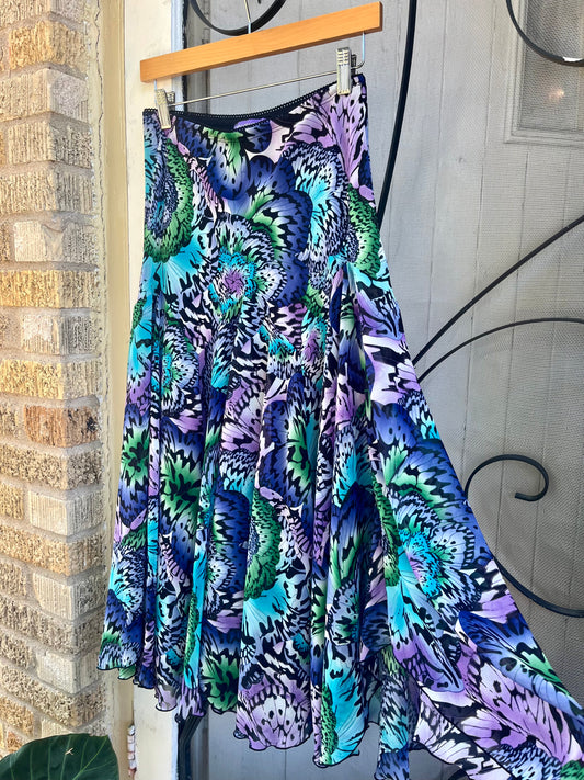 90s trippy butterfly skirt + op art frame for kaitlyn