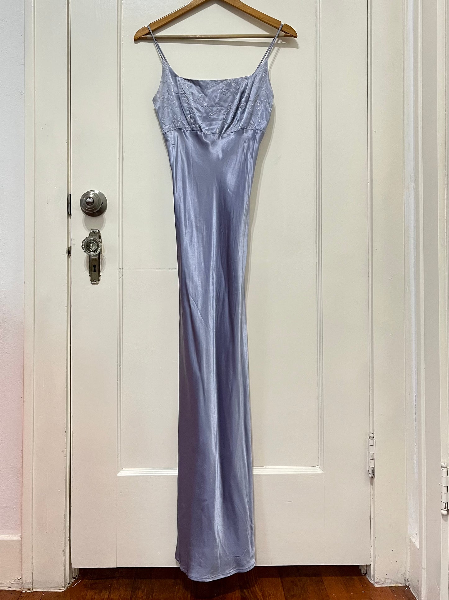 1990s Lilac Corset Back Dress