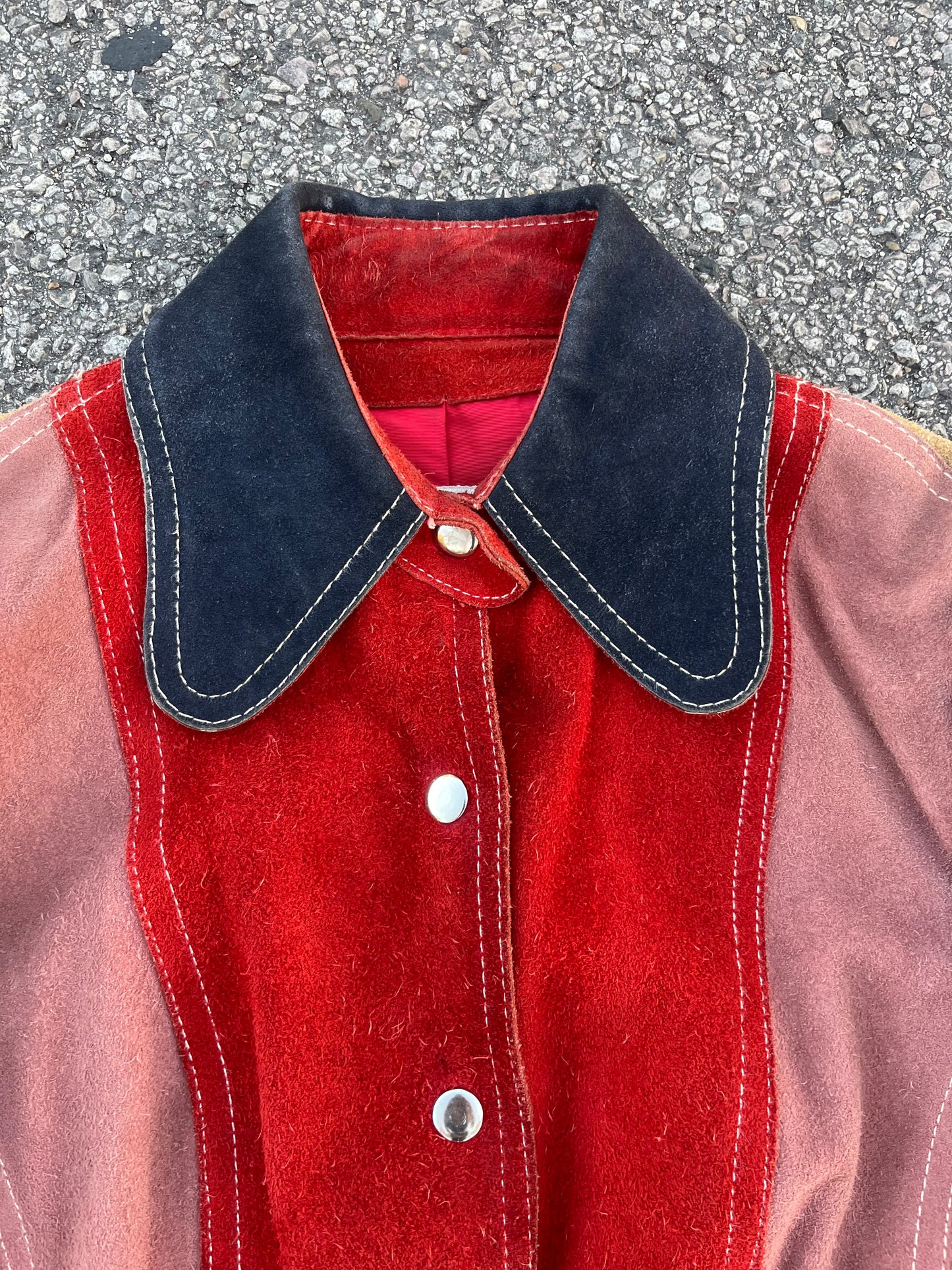 60s Rare Patchwork Suede Jacket for Sisi 🌈