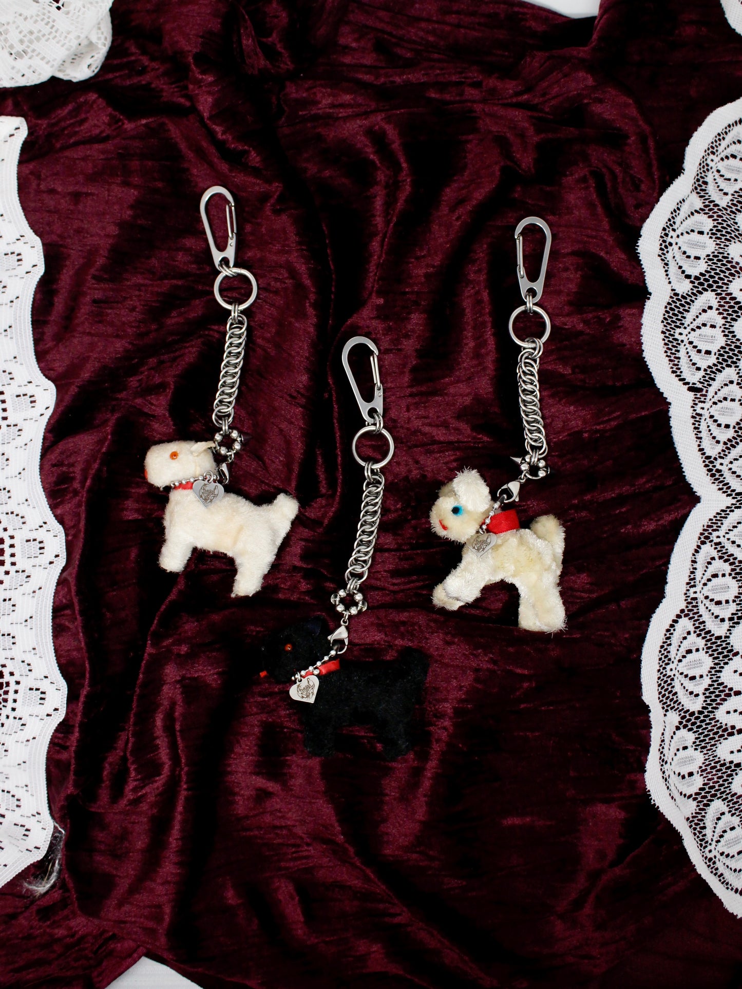 I Wanna Be Your Dog Vintage Puppy Keychains