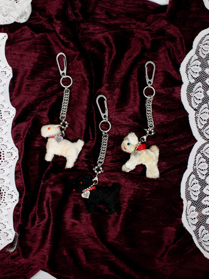 I Wanna Be Your Dog Vintage Puppy Keychains