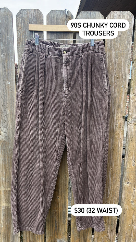 90s chunky cord trousers for cait