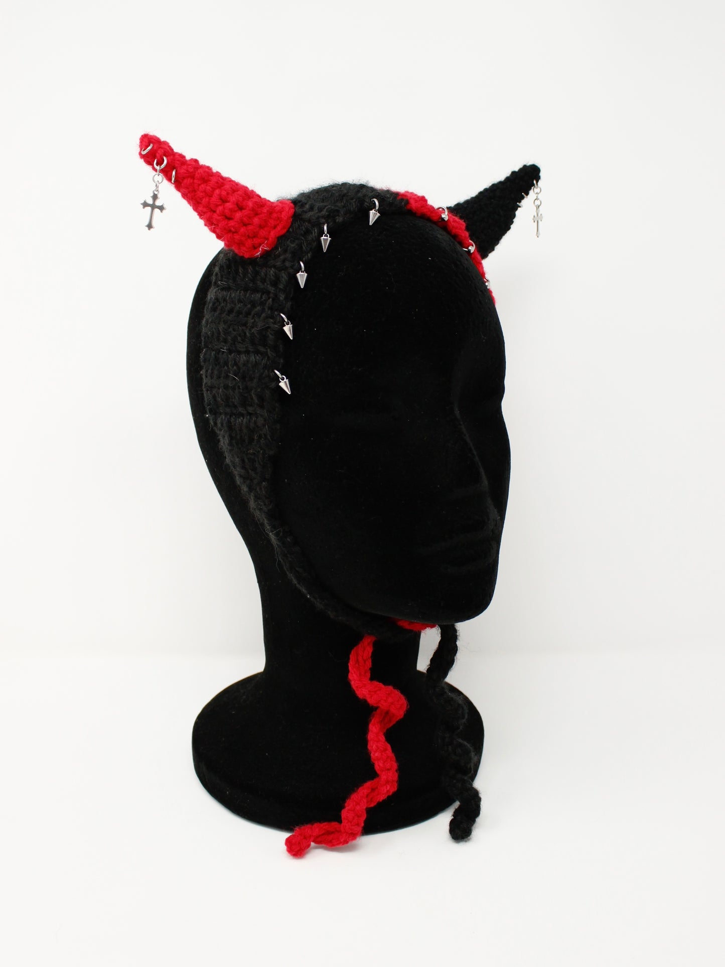 Angel Spit x Hailstorm Crochet Harlequin Devil Horns