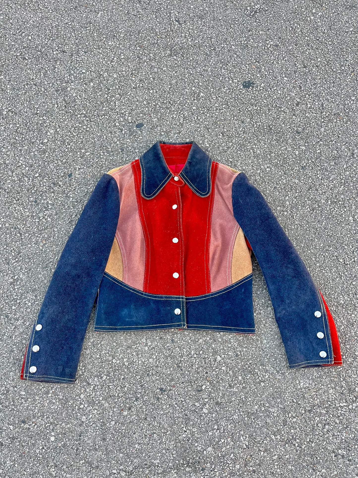 60s Rare Patchwork Suede Jacket for Sisi 🌈