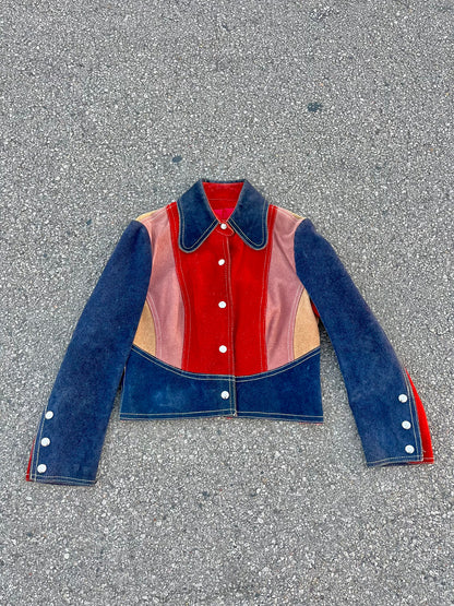 60s Rare Patchwork Suede Jacket for Sisi 🌈