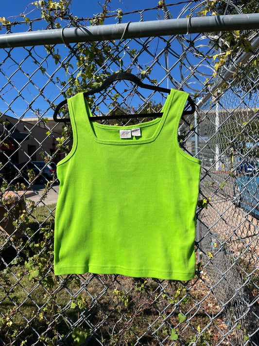 90s/y2k brat green tank for claire